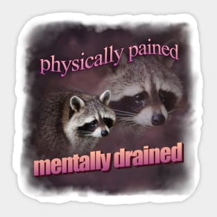 Drained Raccoon Meme Sticker